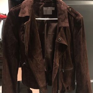 ASOS brown suede leather jacket